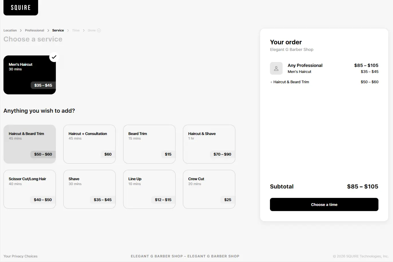 squire booking